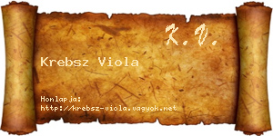 Krebsz Viola névjegykártya